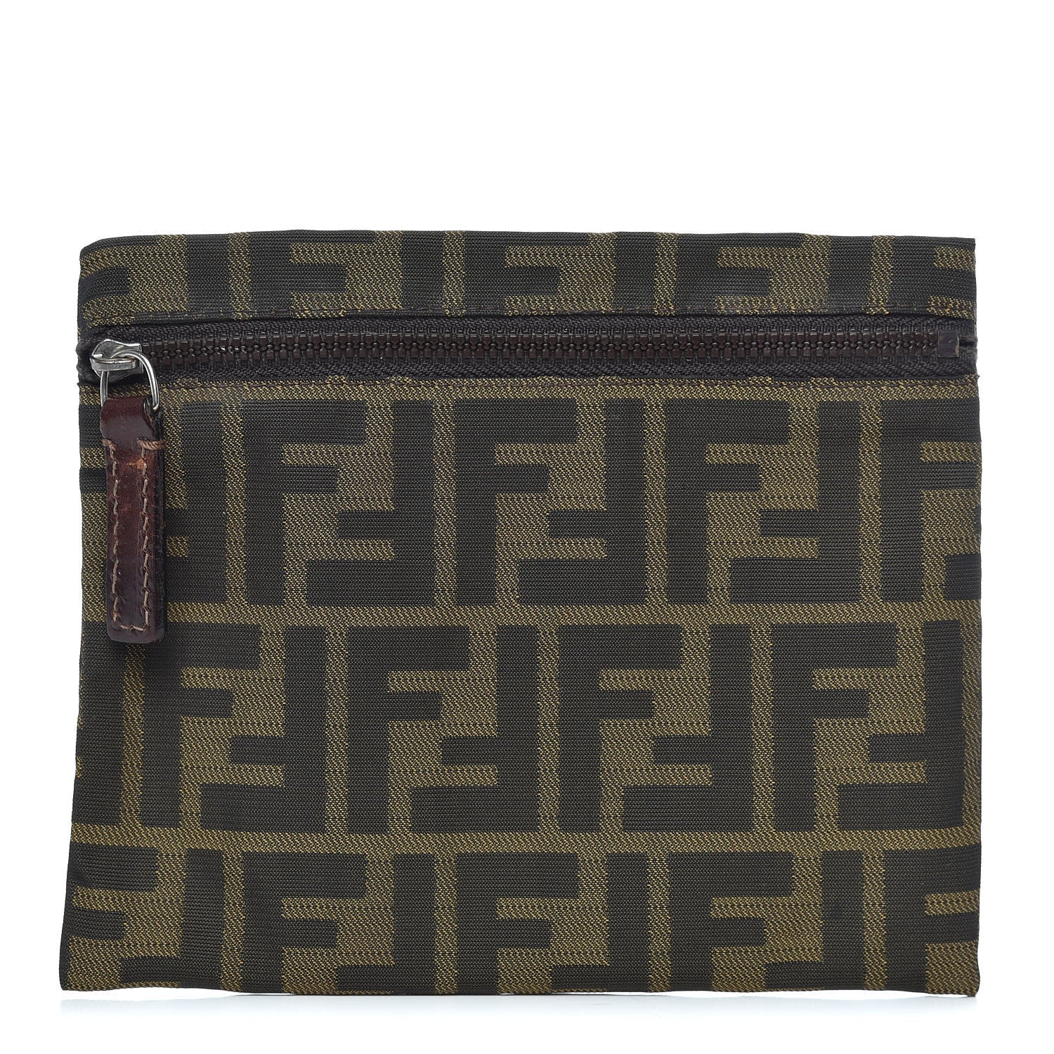 Fendi Zucca Zip Pouch Tobacco 1 of 7