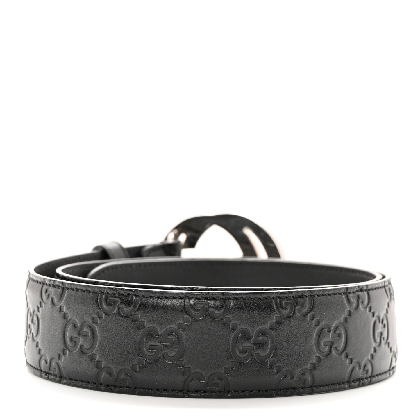 Guccissima Signature Interlocking G 40mm Belt 85 34 Black