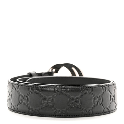 Gucci Guccissima Signature Interlocking G 40mm Belt 85 34 Black 2 of 8