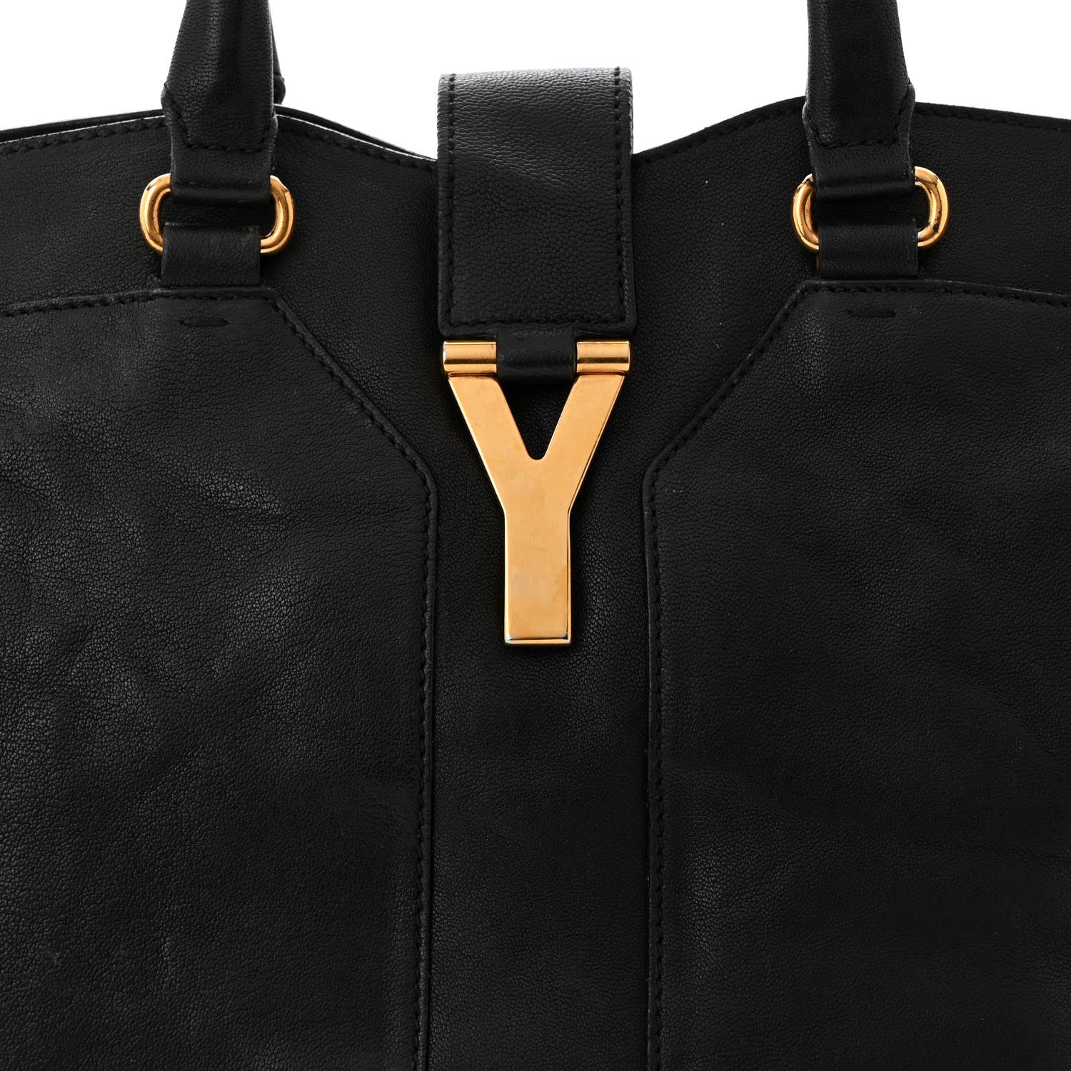 Saint Laurent Sheepskin Medium Cabas ChYc Black 8 of 13
