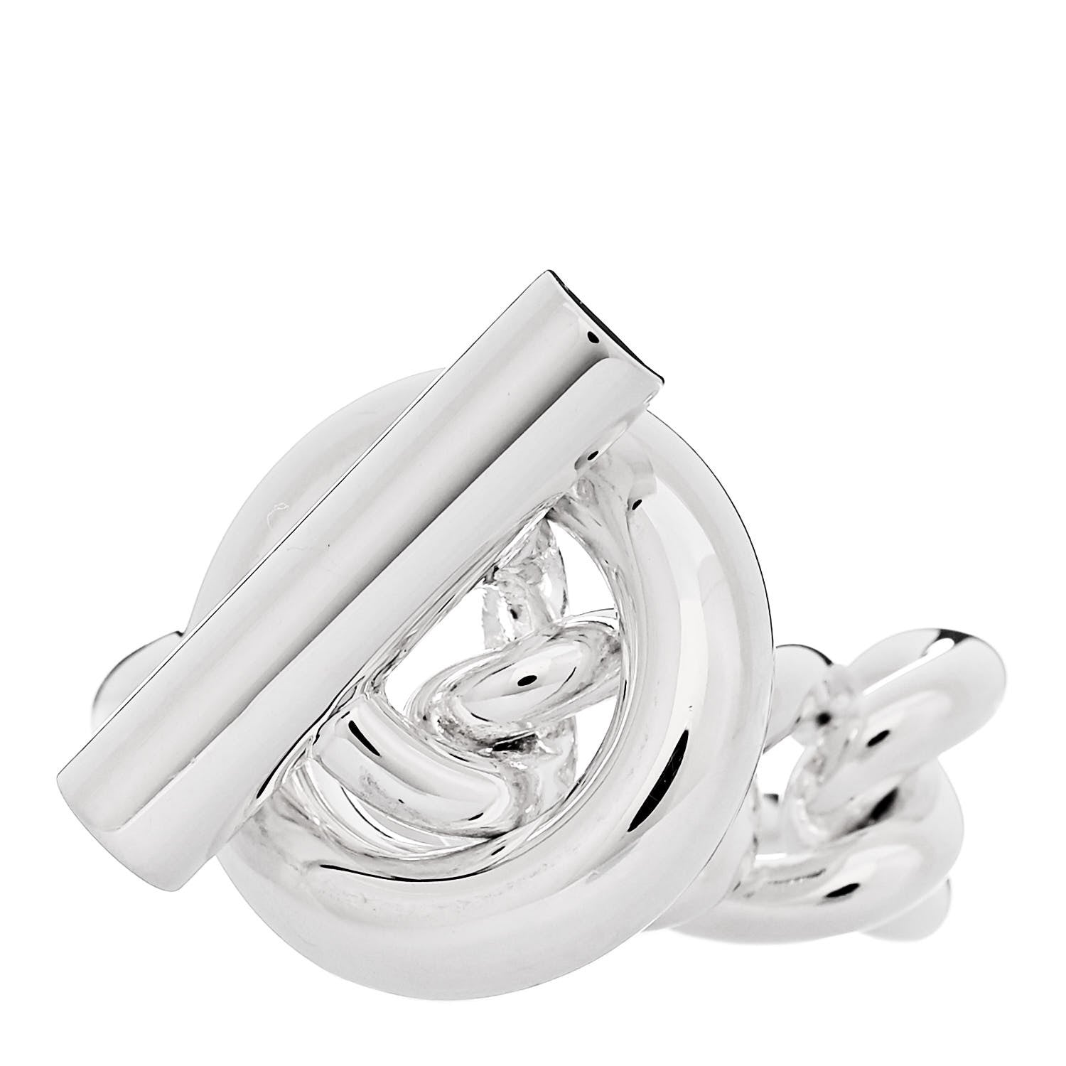 Hermes Sterling Silver GM Croisette Ring 52 6 1 of 6
