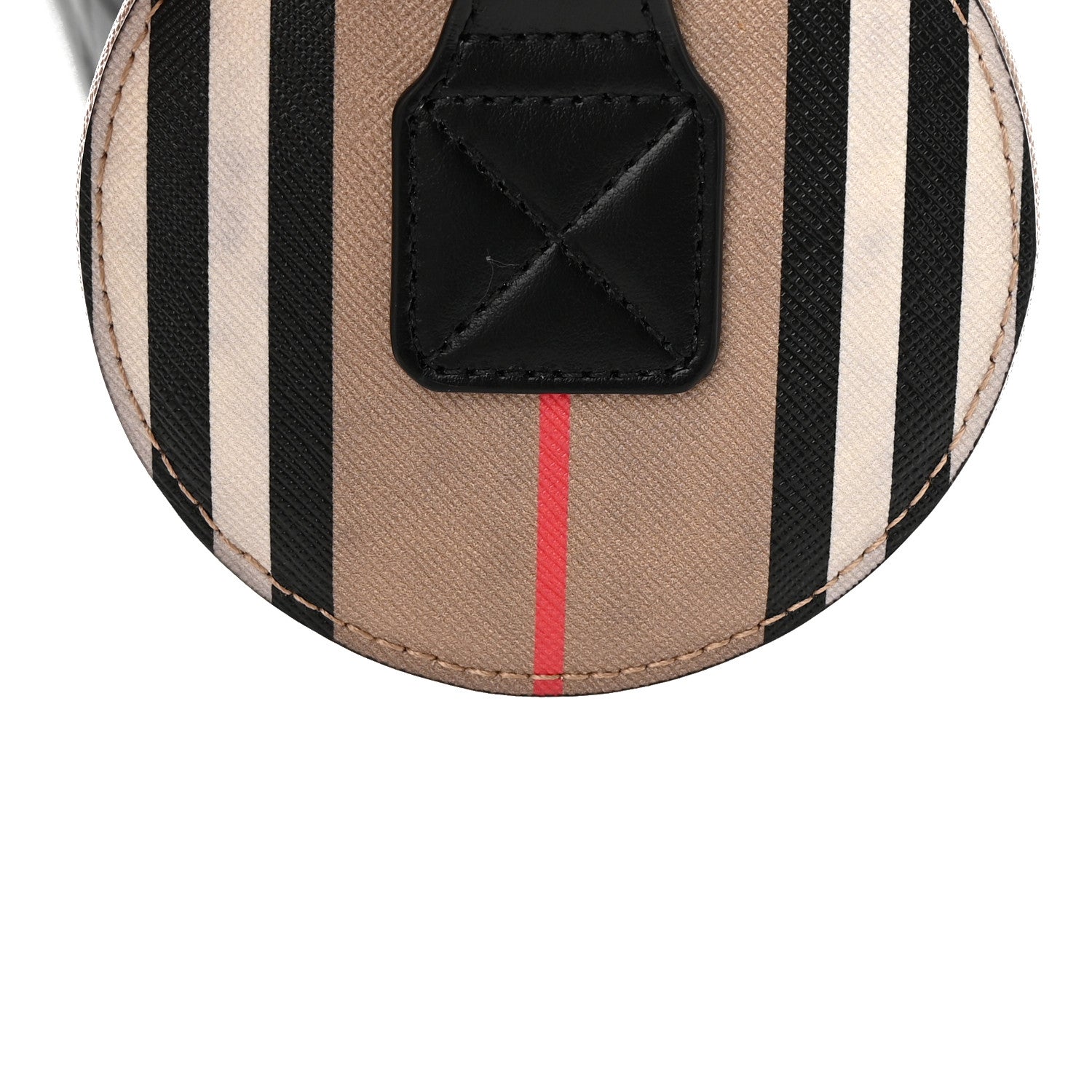 Burberry E-Canvas Calfskin Stripe Icon Barrel Bag Archive Beige 11 of 12