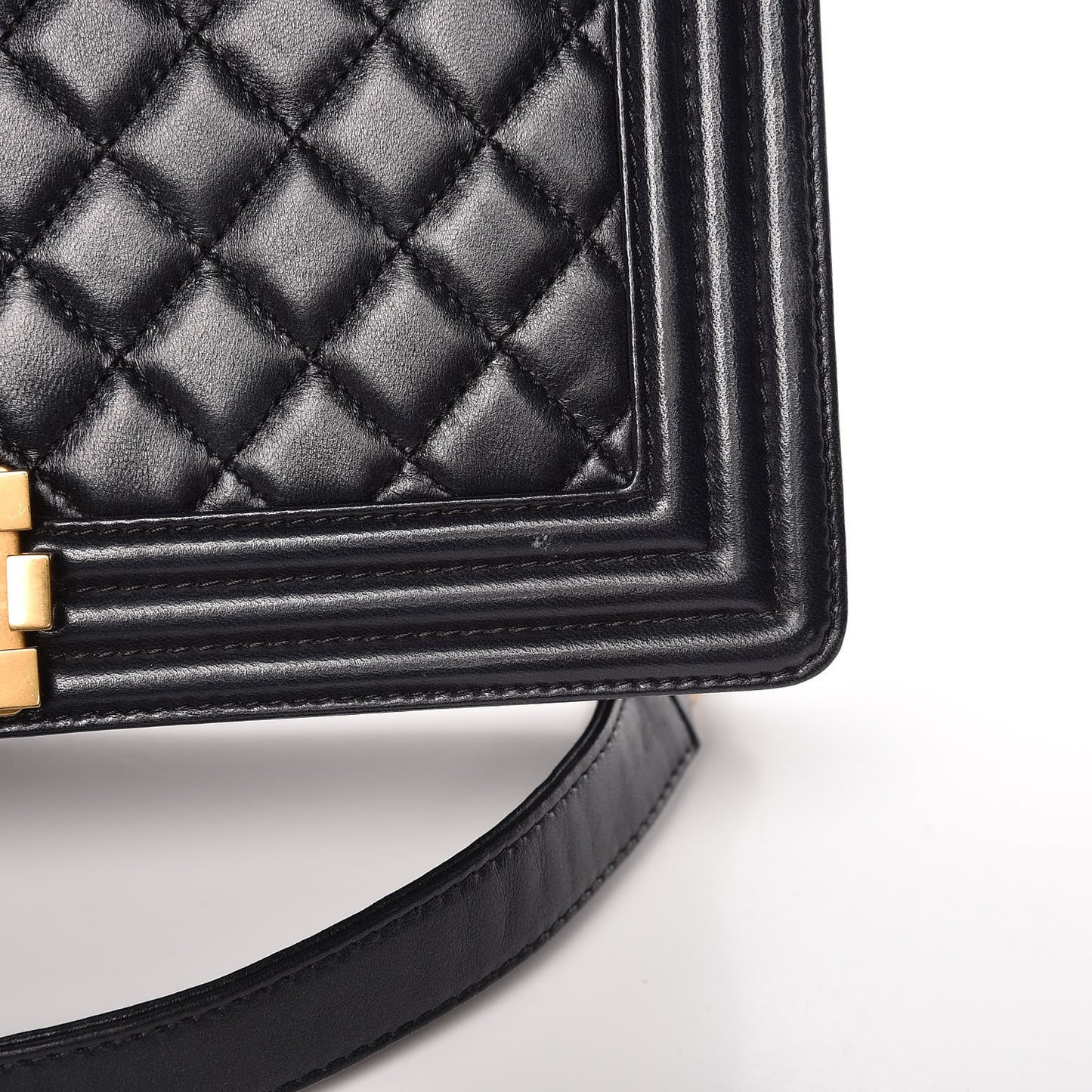 Lambskin Quilted New Medium Boy Flap Dark Navy Blue