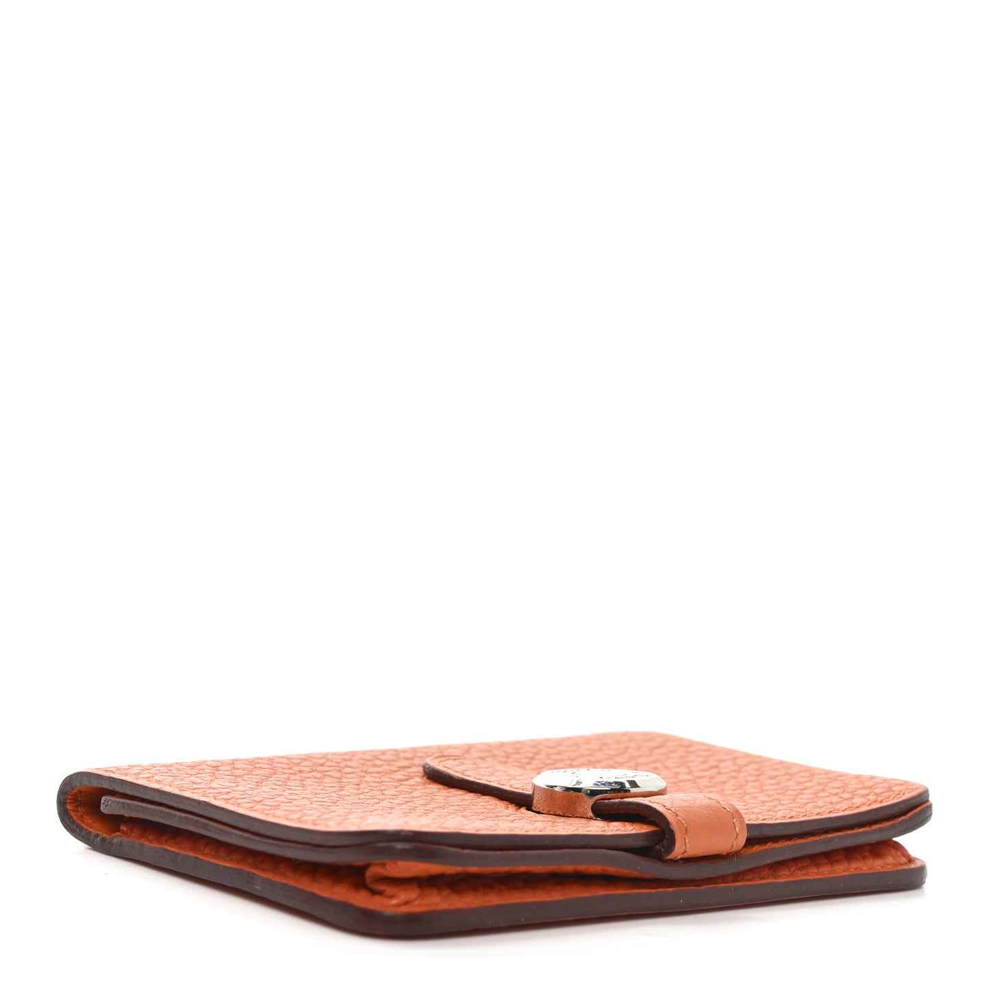 Togo Dogon Card Case Key Holder Orange