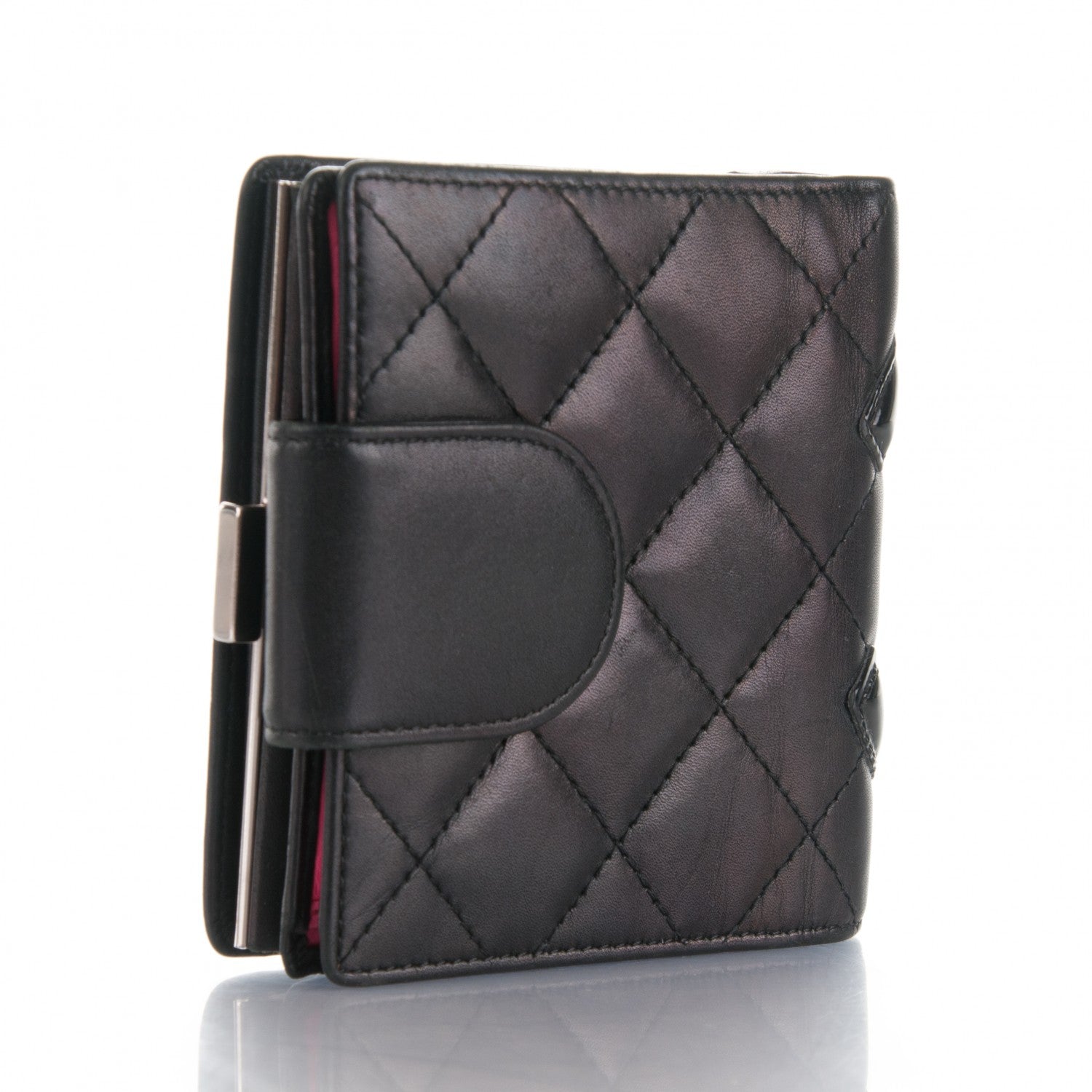 Chanel Calfskin Quilted Cambon Bi-Fold Wallet Black 3 of 9