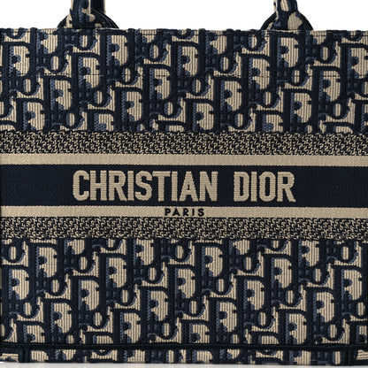Christian Dior Oblique Small Book Tote Blue Multicolor 8 of 10