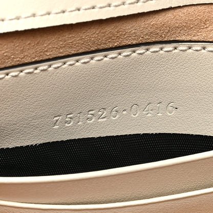 Gucci Calfskin Matelasse Mini GG Marmont Shoulder Bag With Card Holder White Black 7 of 11