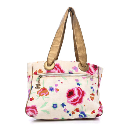 Chanel Canvas Floral Print Tote Multicolor 1 of 8
