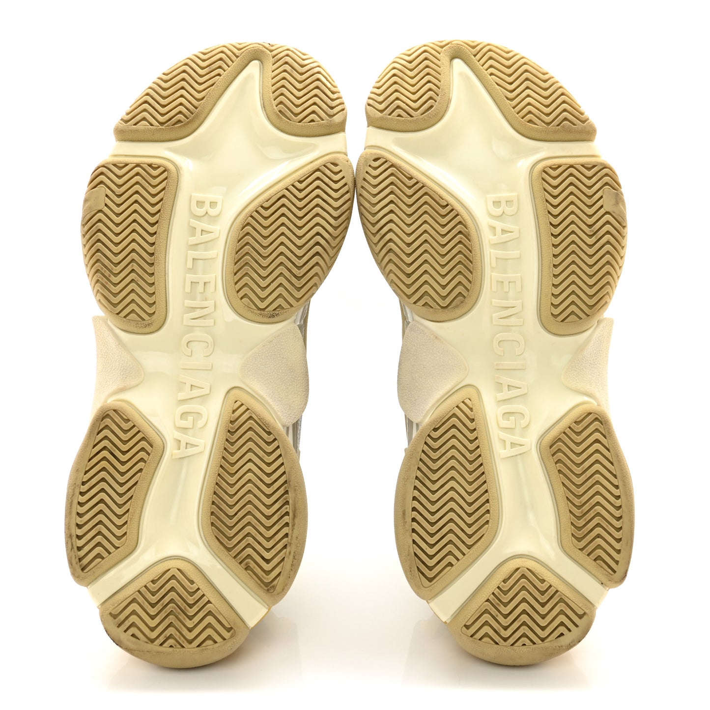 X GUCCI Maxi GG Supreme Monogram Womens Triple S Sneakers 40 Beige Ebony Black Green