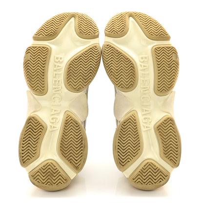 Balenciaga X GUCCI Maxi GG Supreme Monogram Womens Triple S Sneakers 40 Beige Ebony Black Green 5 of 8