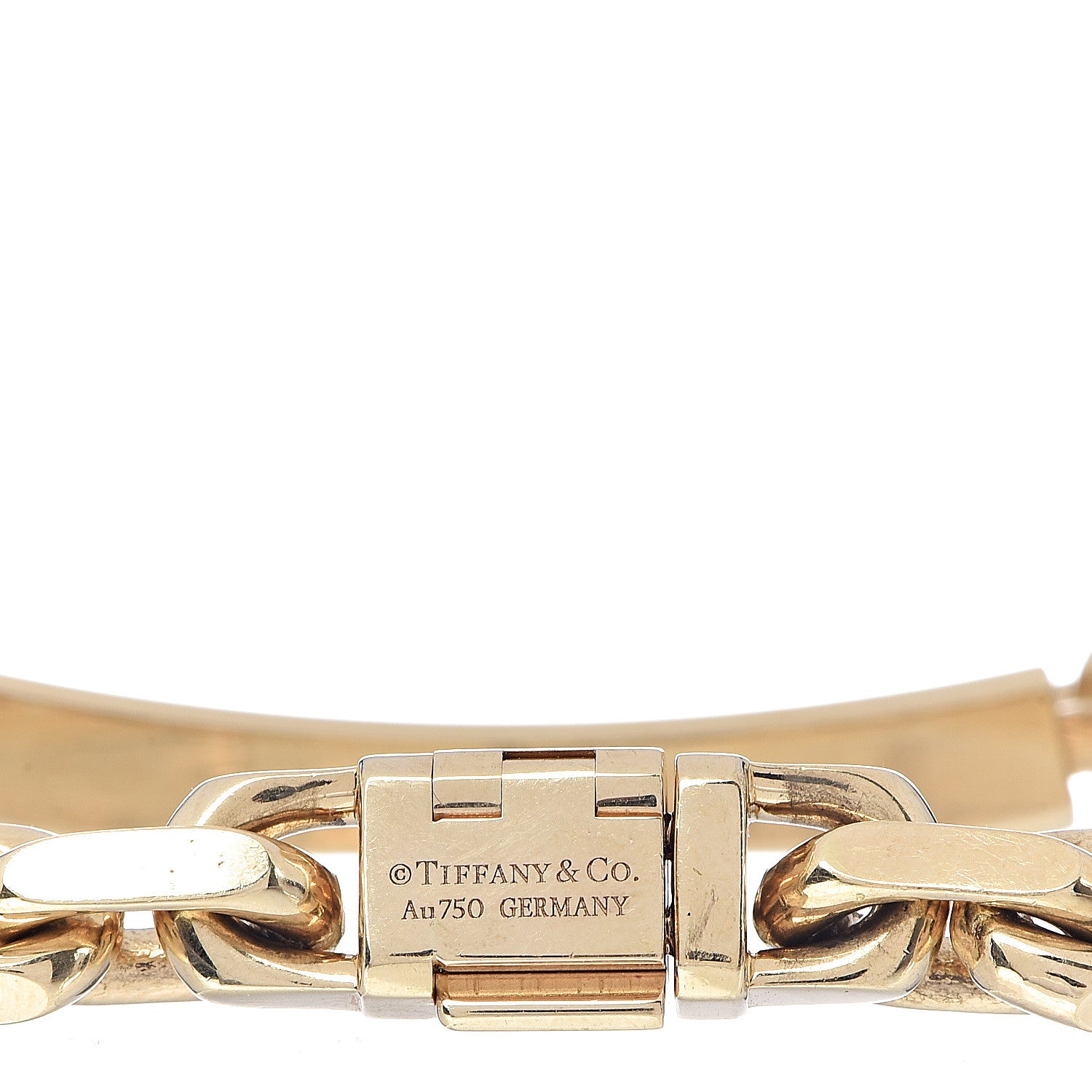 Tiffany 18K Yellow Gold 1837 Makers ID Chain Bracelet 491701