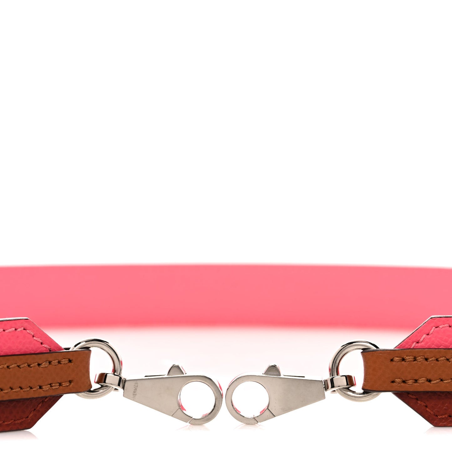 Epsom 30mm Tressage Au Galop Shoulder Strap Rose Azalee Senne Gold