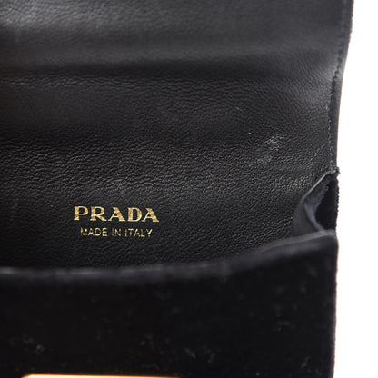 Prada Velvet Crocodile Micro Cahier Bag Black 9 of 12