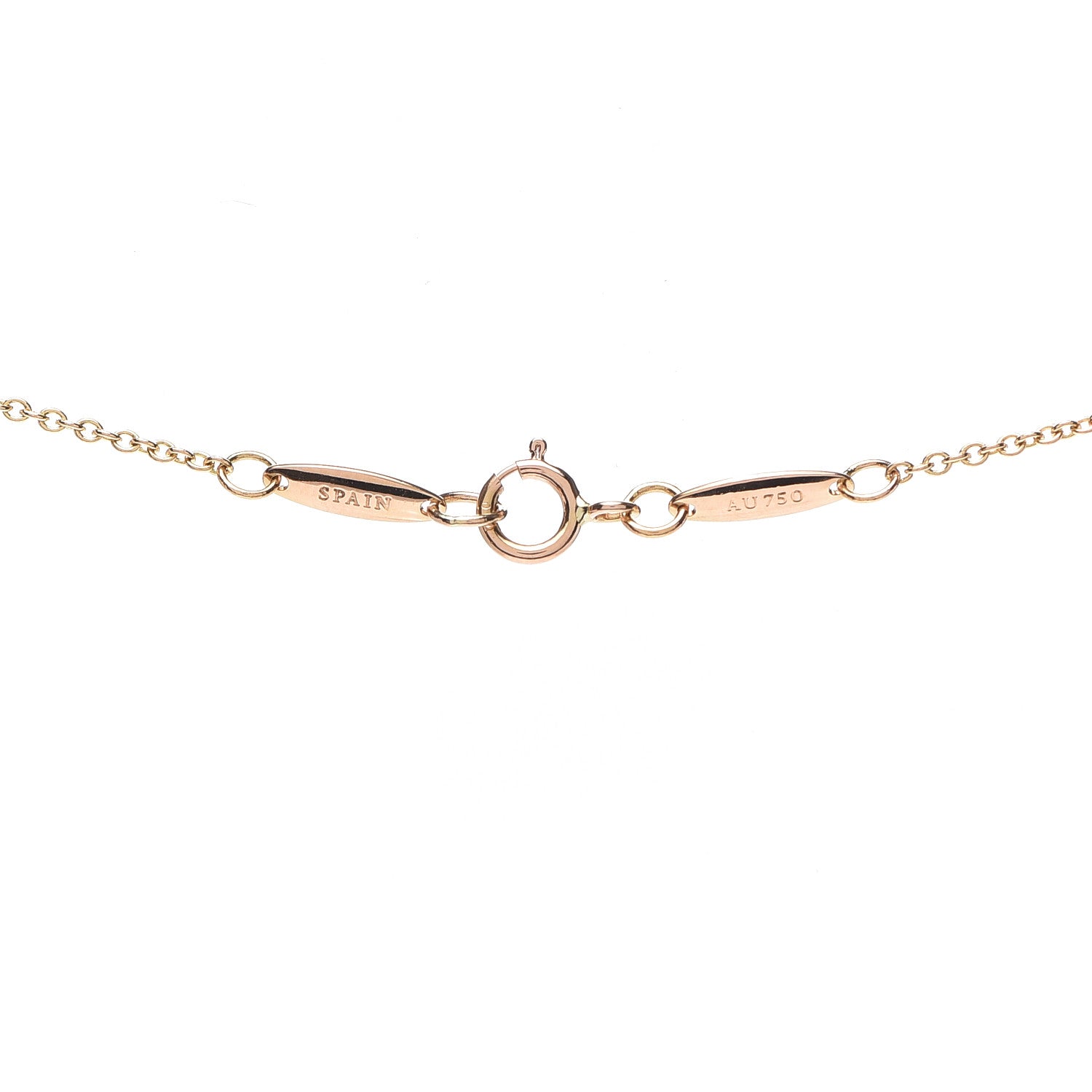 Tiffany 18K Rose Gold Diamond .03ct Elsa Peretti Diamonds by the Yard Pendant Necklace 4 of 6