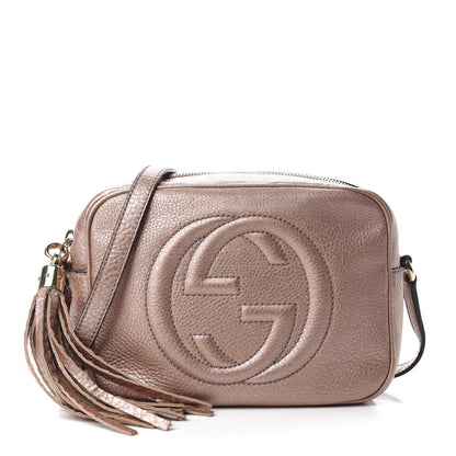 Gucci Metallic Pebbled Calfskin Small Soho Disco Bag Pink 1 of 12