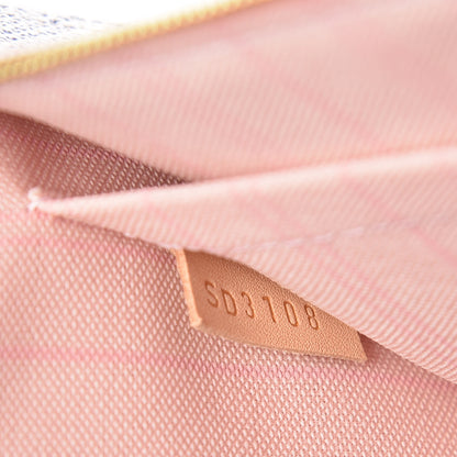 Louis Vuitton Damier Azur Neverfull MM GM Pochette Rose Ballerine 8 of 9