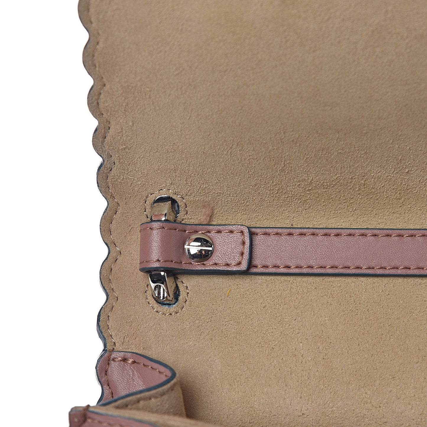 Vitello Liberty Scalloped Studded Small Kan I Shoulder Bag English Rose