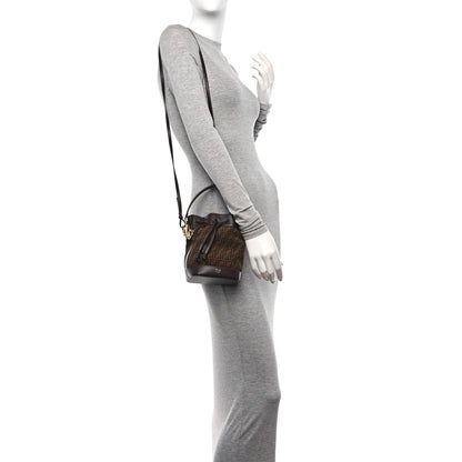 Fendi Suede Vitello King F is Fendi Micro FF Mini Mon Tresor Bucket Bag Sigaro Marrone Ebano 2 of 10
