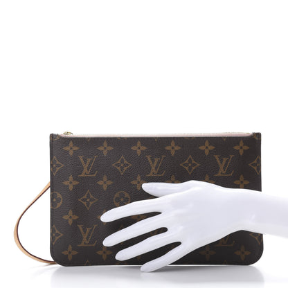 Louis Vuitton Monogram Neverfull MM GM Pochette Rose Ballerine 2 of 11