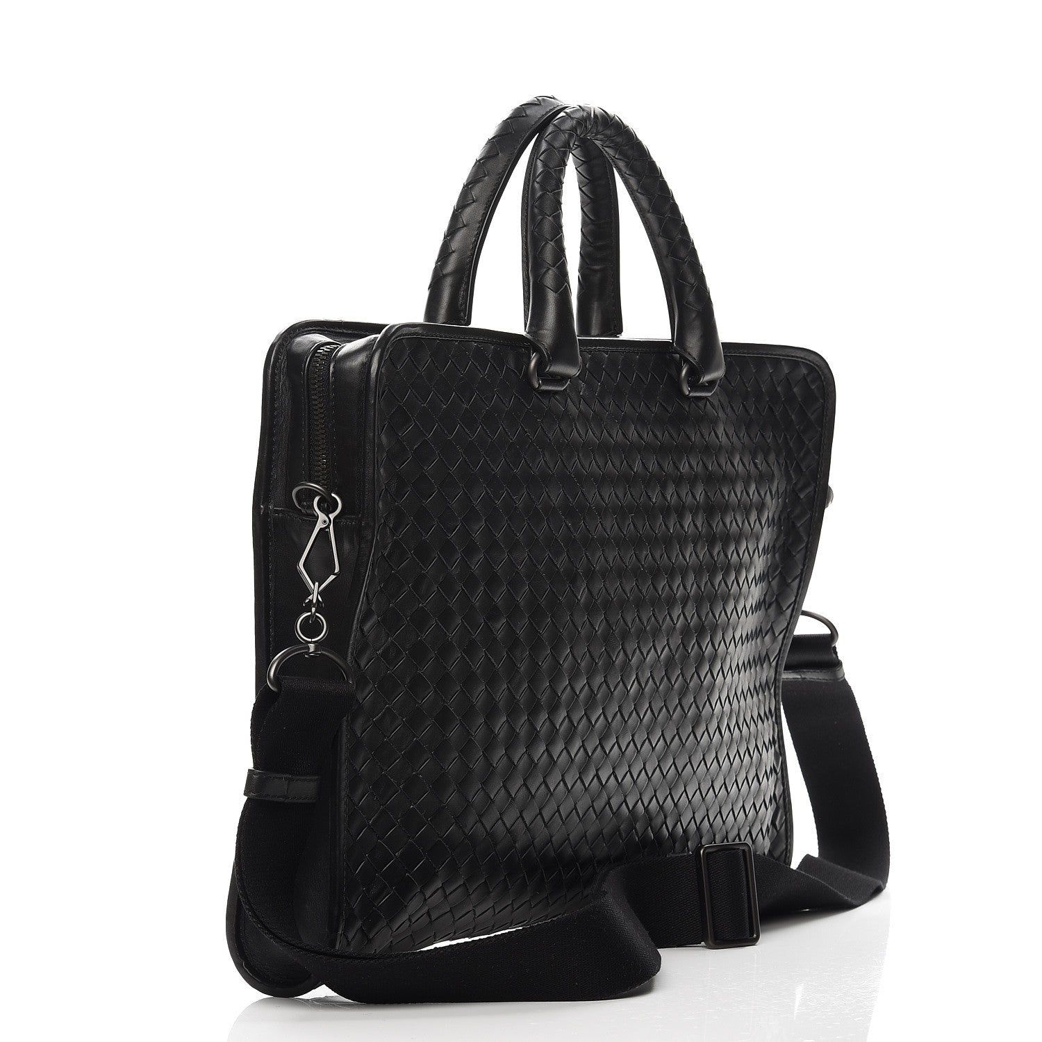 Bottega Veneta Calfskin Intrecciato Briefcase Nero Black 3 of 9
