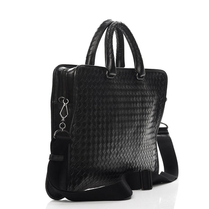Bottega Veneta Calfskin Intrecciato Briefcase Nero Black 3 of 9