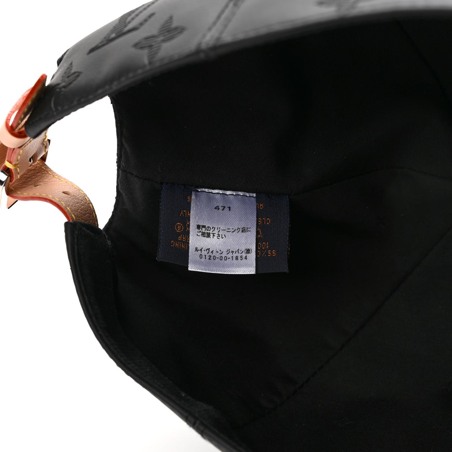 Calfskin Monogram Shadow Baseball Cap 62 Black