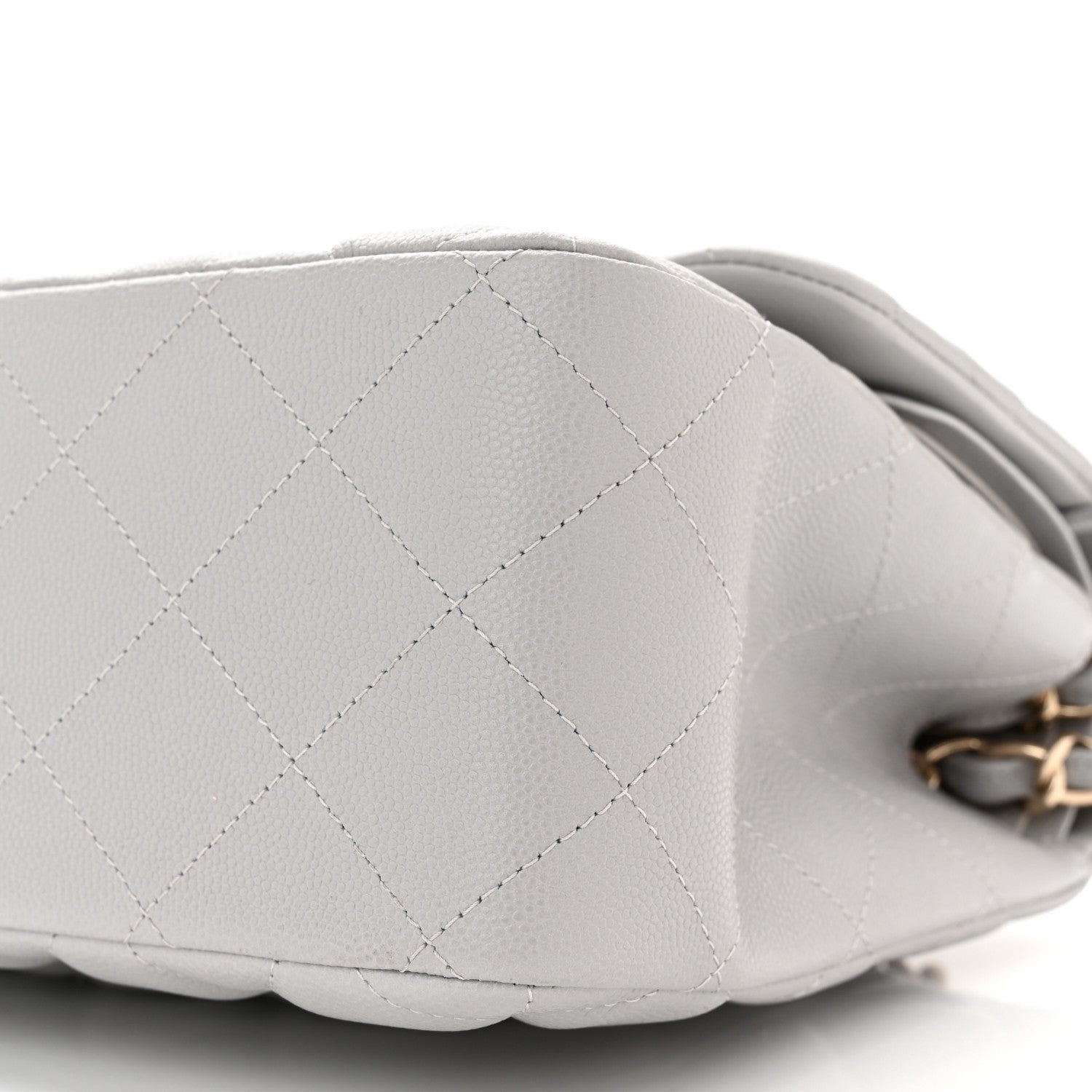 Chanel Caviar Quilted Jumbo Double Flap Grey 10 of 11
