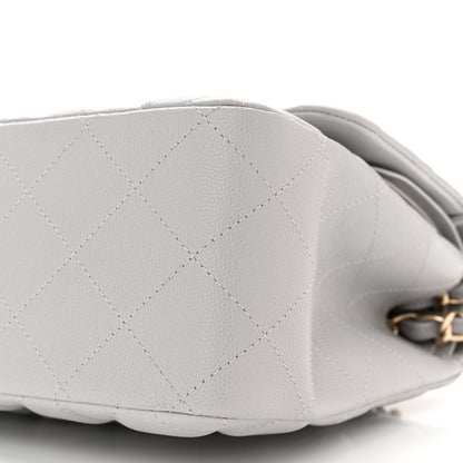Chanel Caviar Quilted Jumbo Double Flap Grey 10 of 11