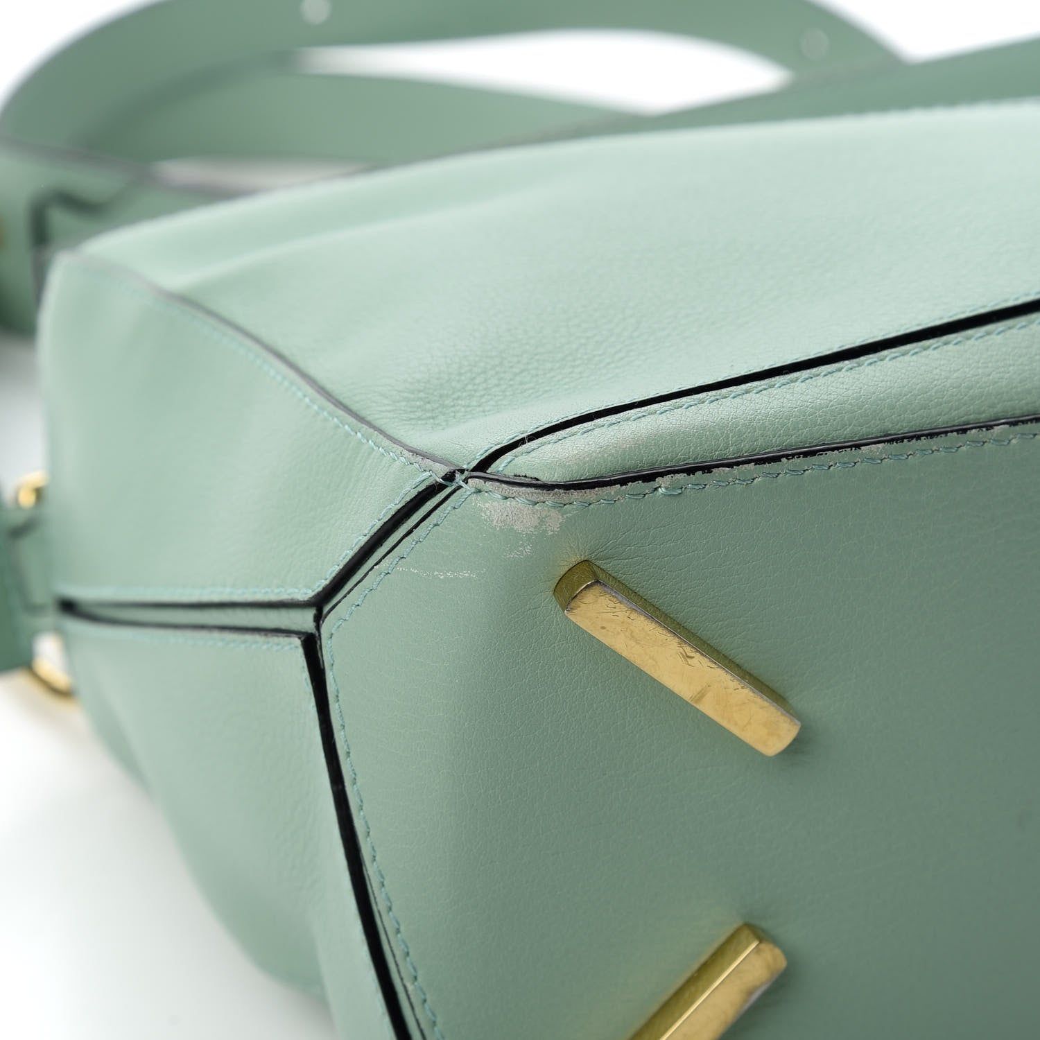 Loewe Calfskin Small Puzzle Bag Sea Water Green 11 of 11