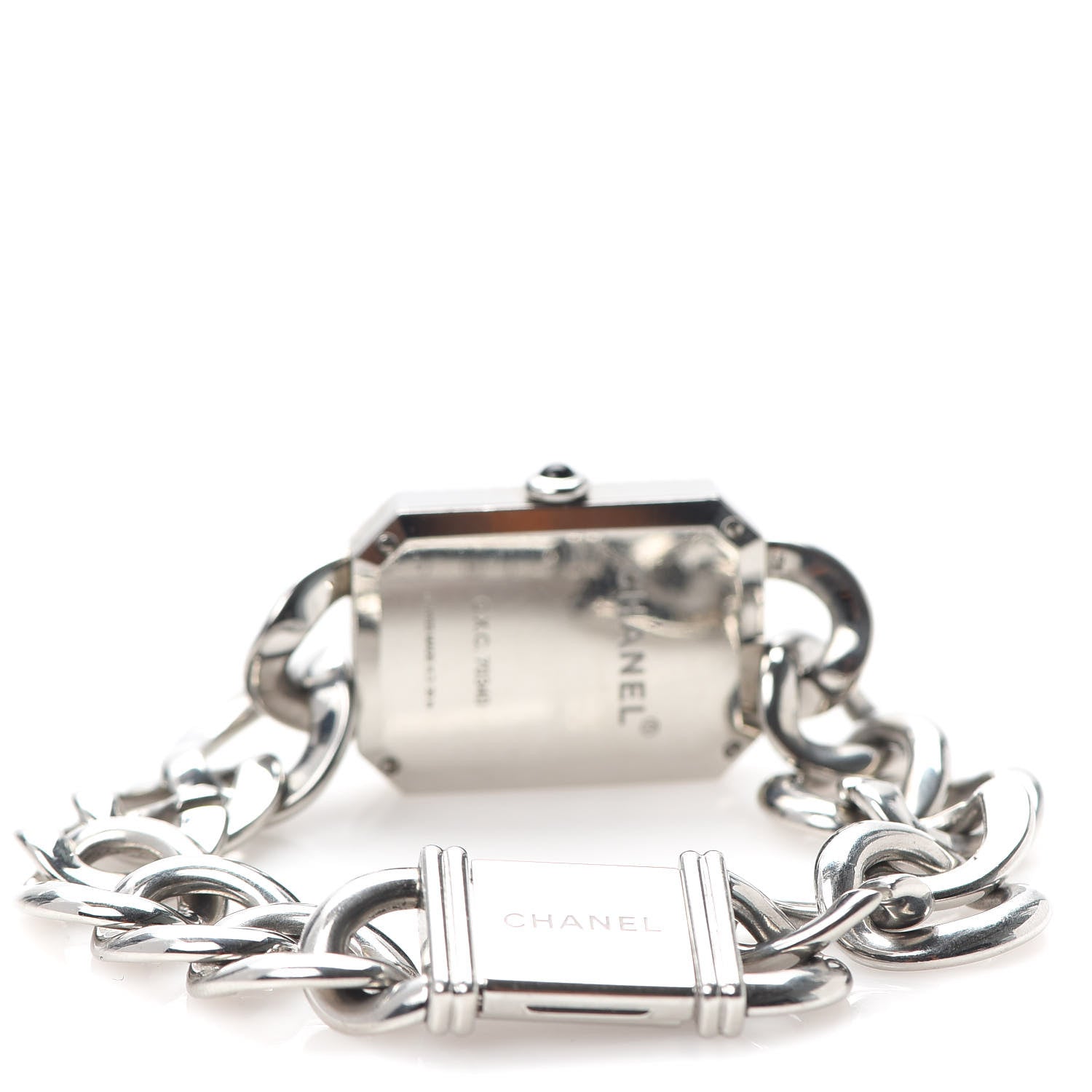 Chanel Stainless Steel Diamond Bezel Mother of Pearl 20mm Chain Premiere Quartz Watch 3 of 5