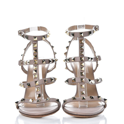 Valentino Garavani Nappa Rockstud Gladiator 105mm Sandals 37.5 Poudre 2 of 10