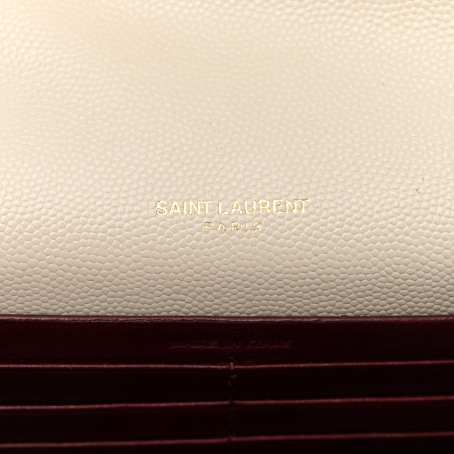 Grain De Poudre Monogram Cassandra Chain Wallet Crema Soft Rouge Legion