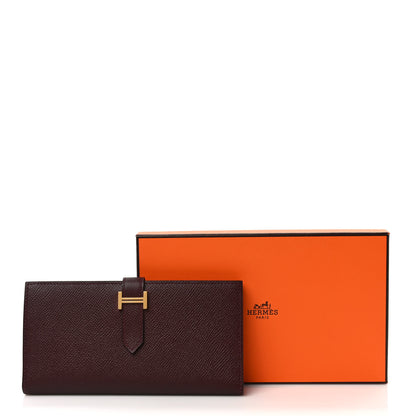 Hermes Epsom Bearn Gusset Wallet Bordeaux 7 of 7