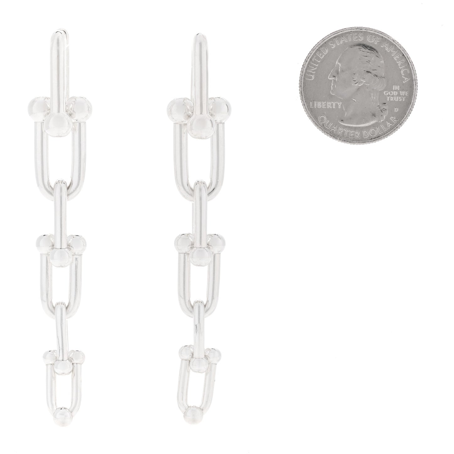 Sterling Silver HardWear Graduated Link Earrings