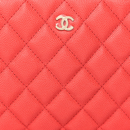 Chanel Caviar Quilted Medium Curvy Pouch Cosmetic Case Red 8 of 10