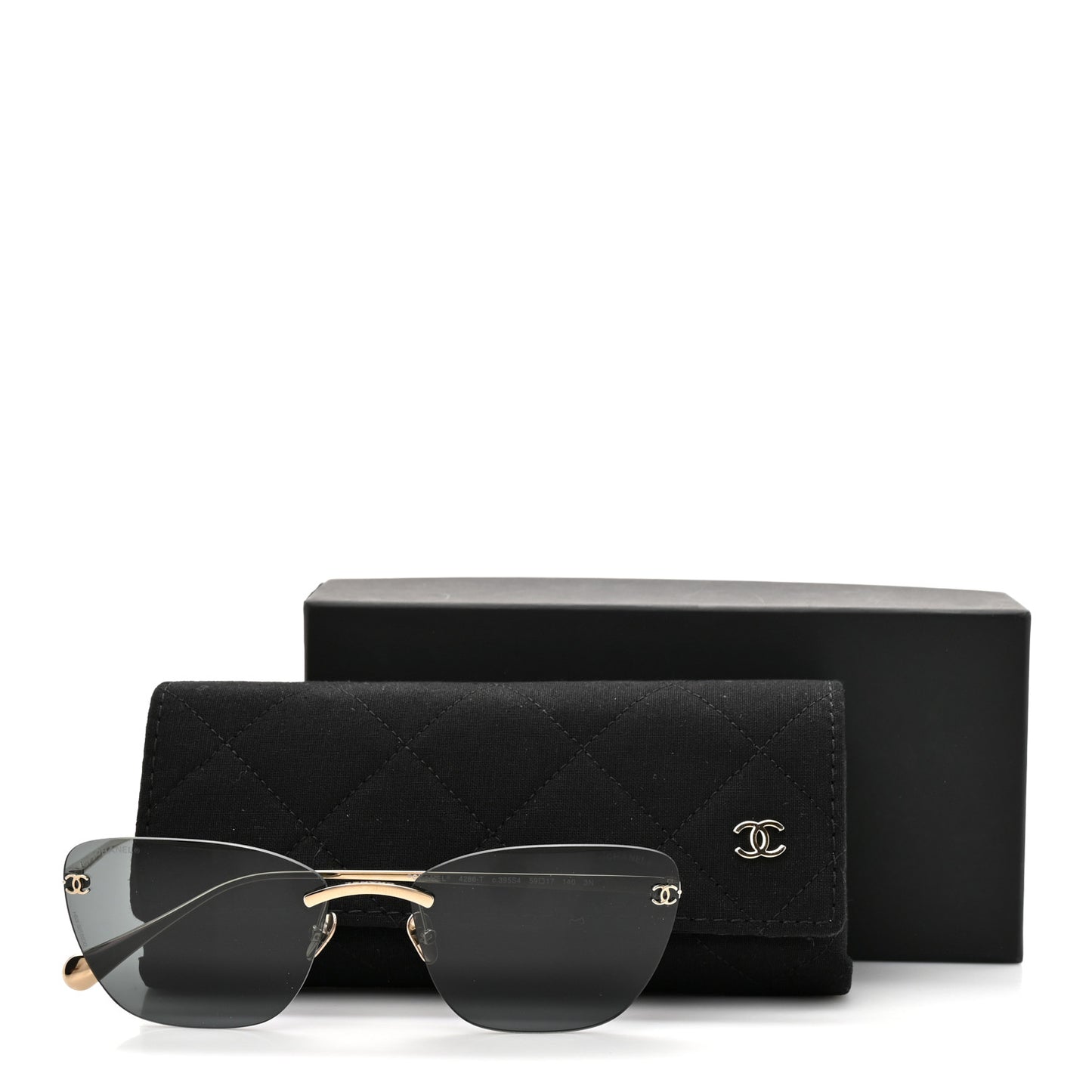 Titanium Cat Eye CC Sunglasses 4286-T Black