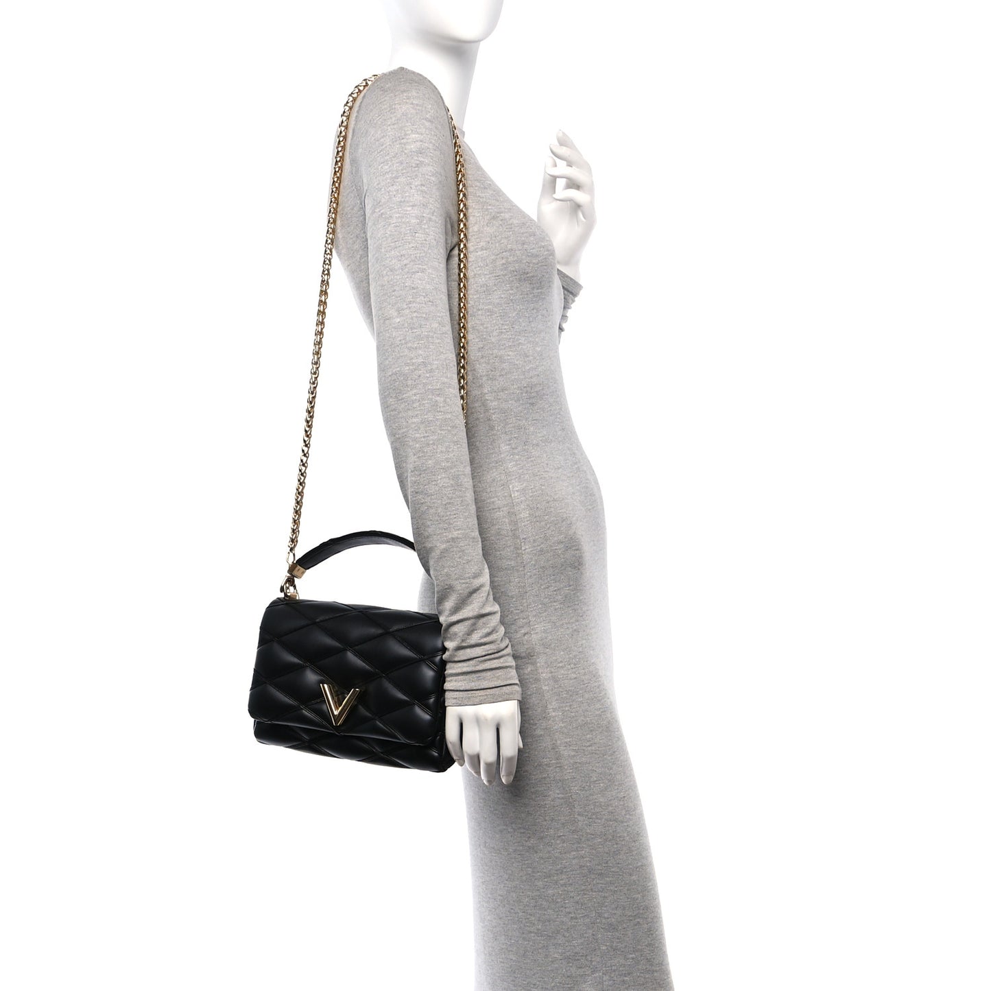 Lambskin Malletage Top Handle GO-14 MM Black