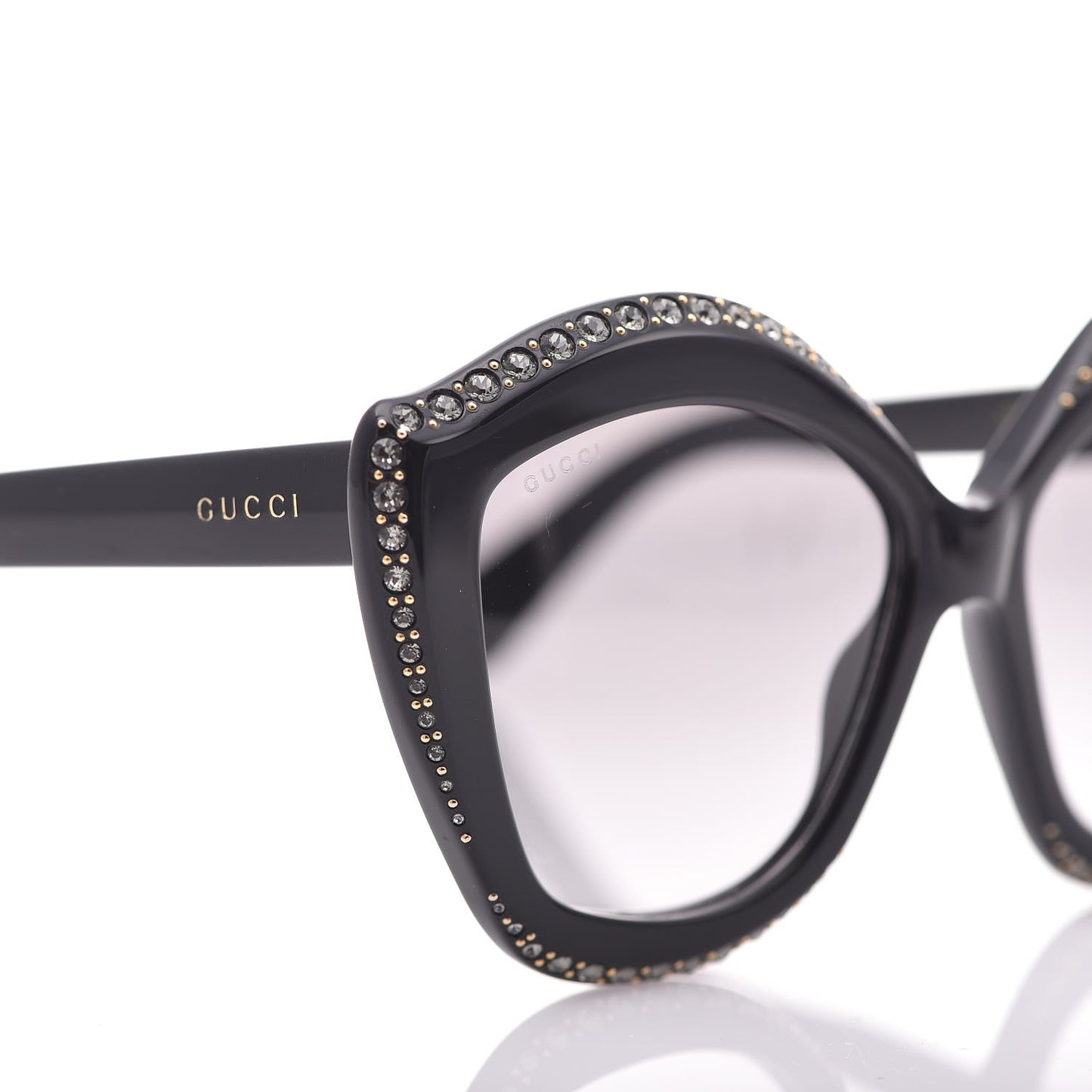 Crystal Cat Eye GG0118S Sunglasses Black
