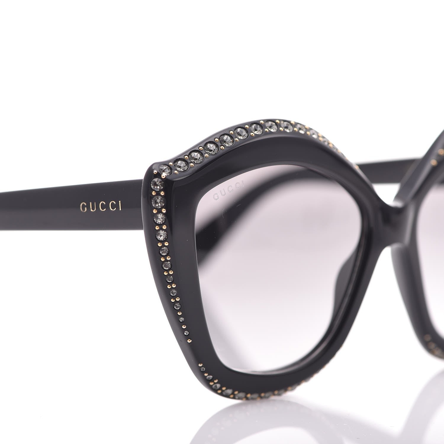 Gucci Crystal Cat Eye GG0118S Sunglasses Black 7 of 8