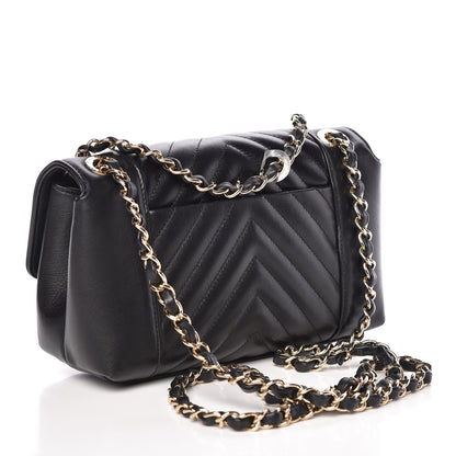 Chanel Calfskin Quilted Small Daily Chevron Flap Black 3 of 13