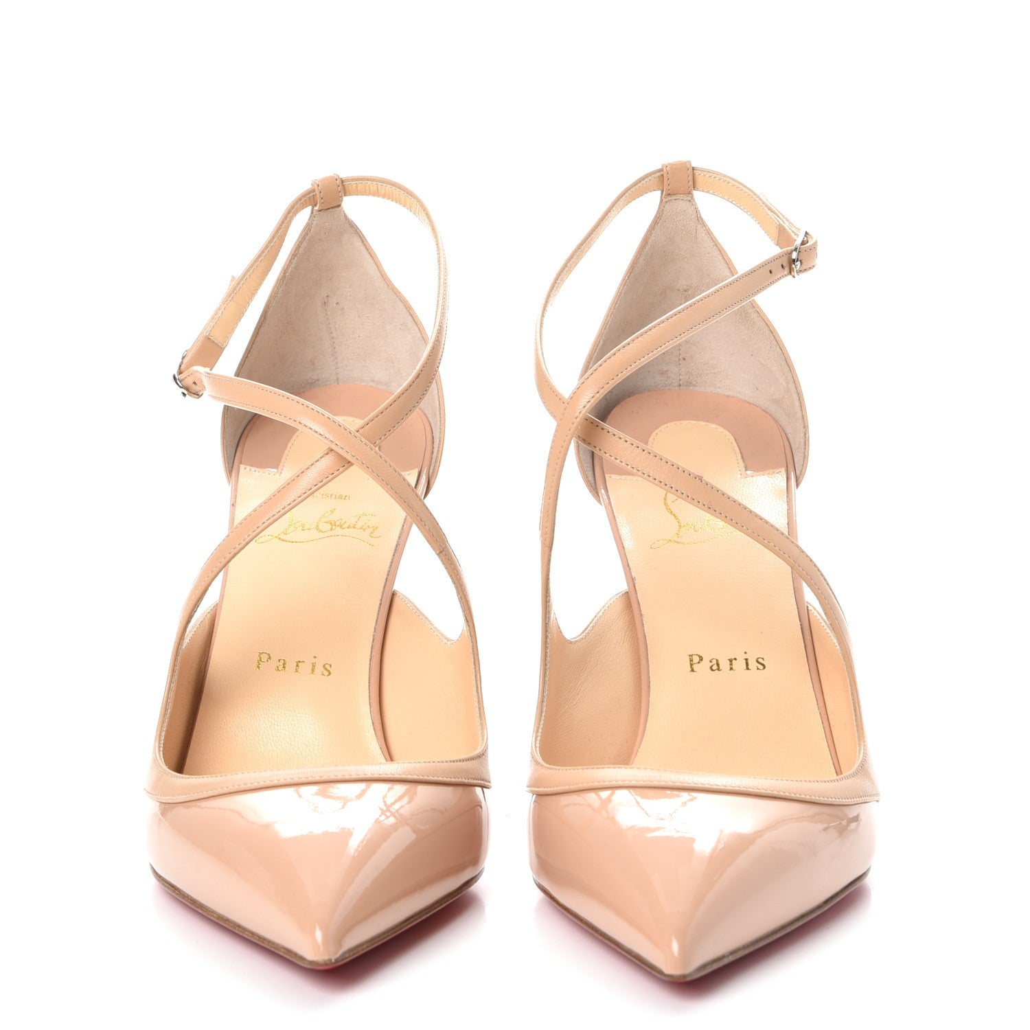 Christian Louboutin Patent Shiny Nappa Crissos 85 Pumps 39.5 Doudou 2 of 9