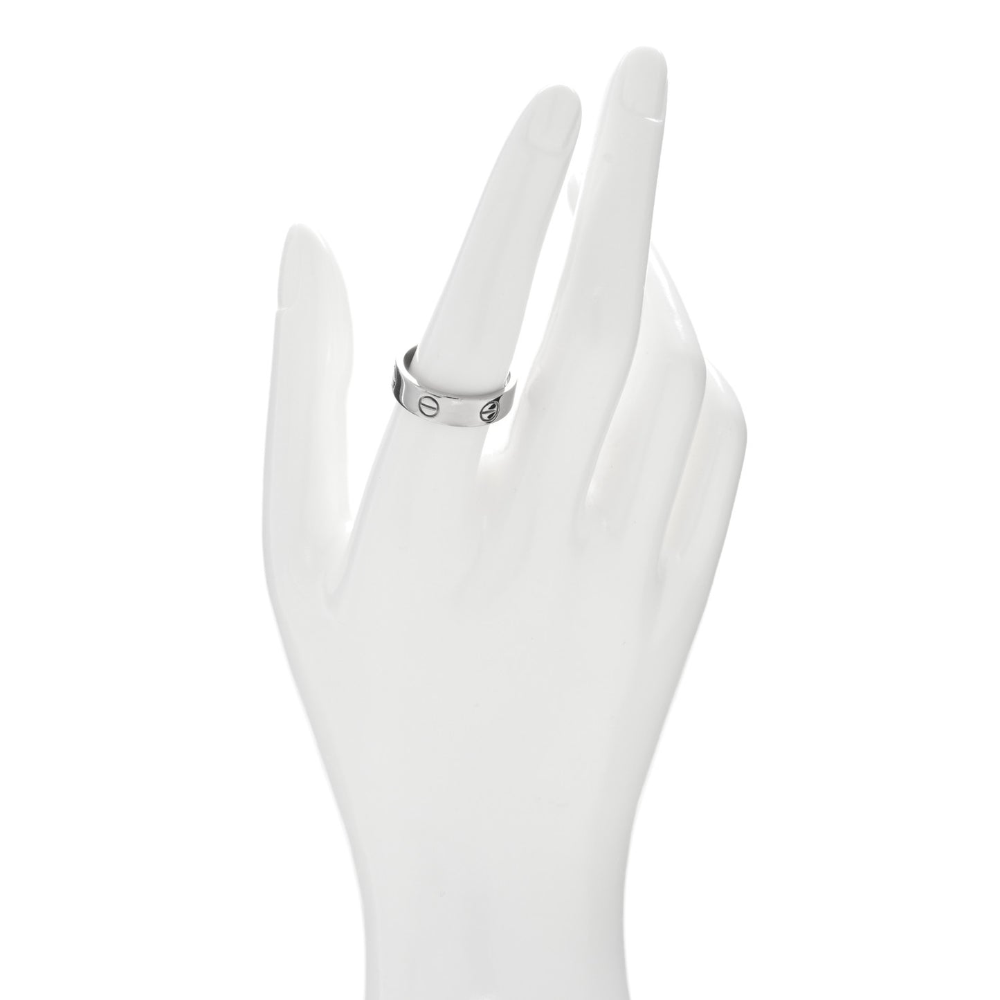 18K White Gold 5.5mm LOVE Ring 58 8.25