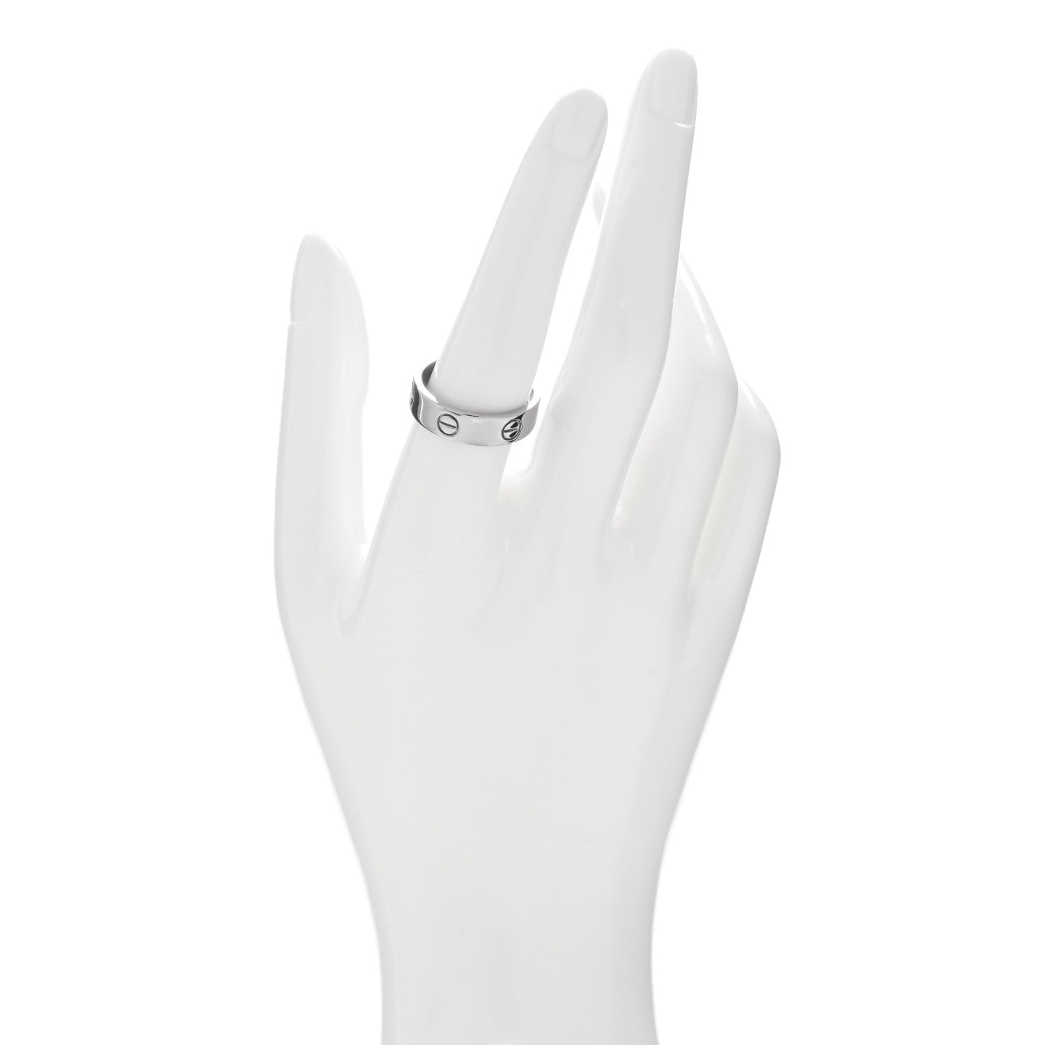 Cartier 18K White Gold 5.5mm LOVE Ring 58 8.25 2 of 4