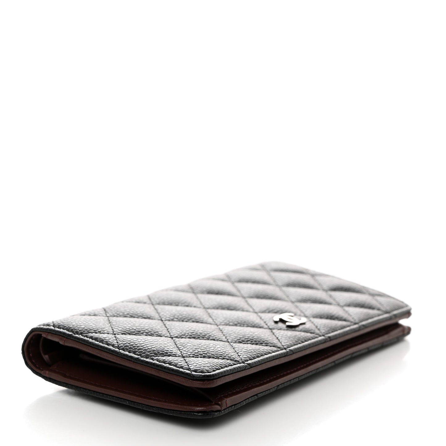 Caviar Quilted Yen Wallet Black