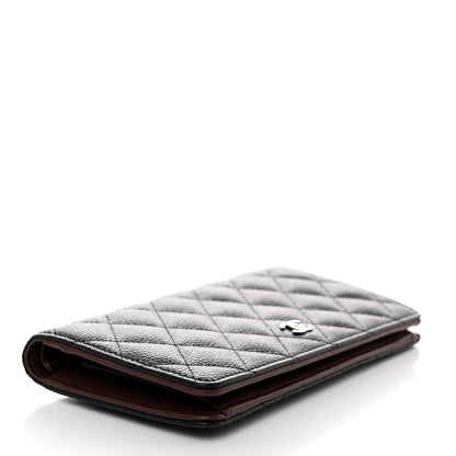 Chanel Caviar Quilted Yen Wallet Black 4 of 8