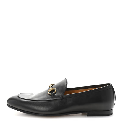 Gucci Betis Glamour Calfskin Horsebit Mens Jordaan Loafers 9 Black 1 of 10