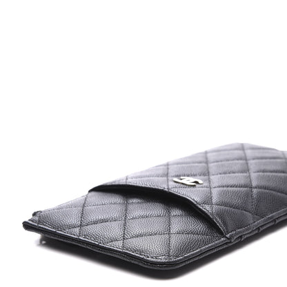 Chanel Caviar Quilted Classic Flat Wallet Pouch Black 7 of 9