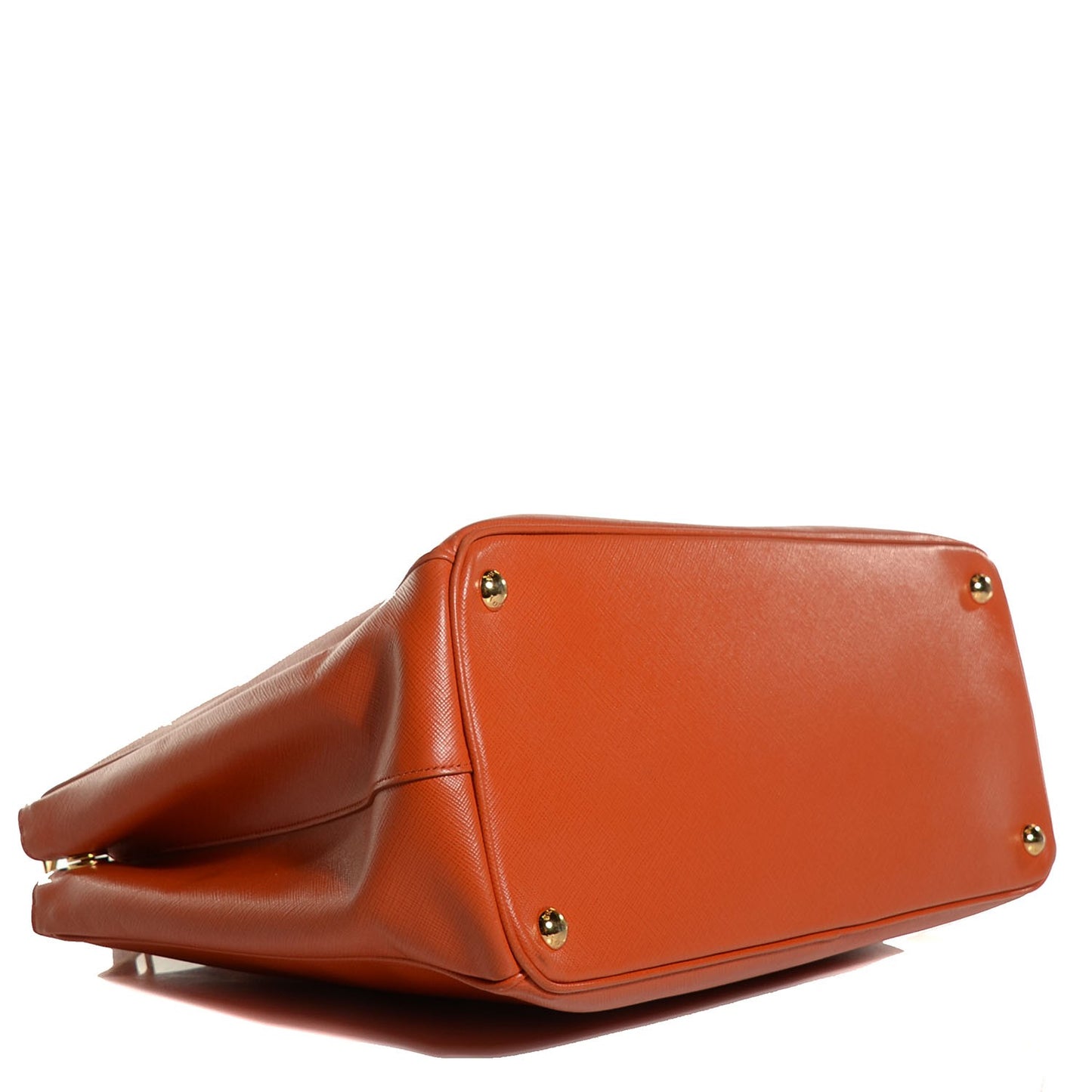 Saffiano Large Galleria Double Zip Tote Papaya