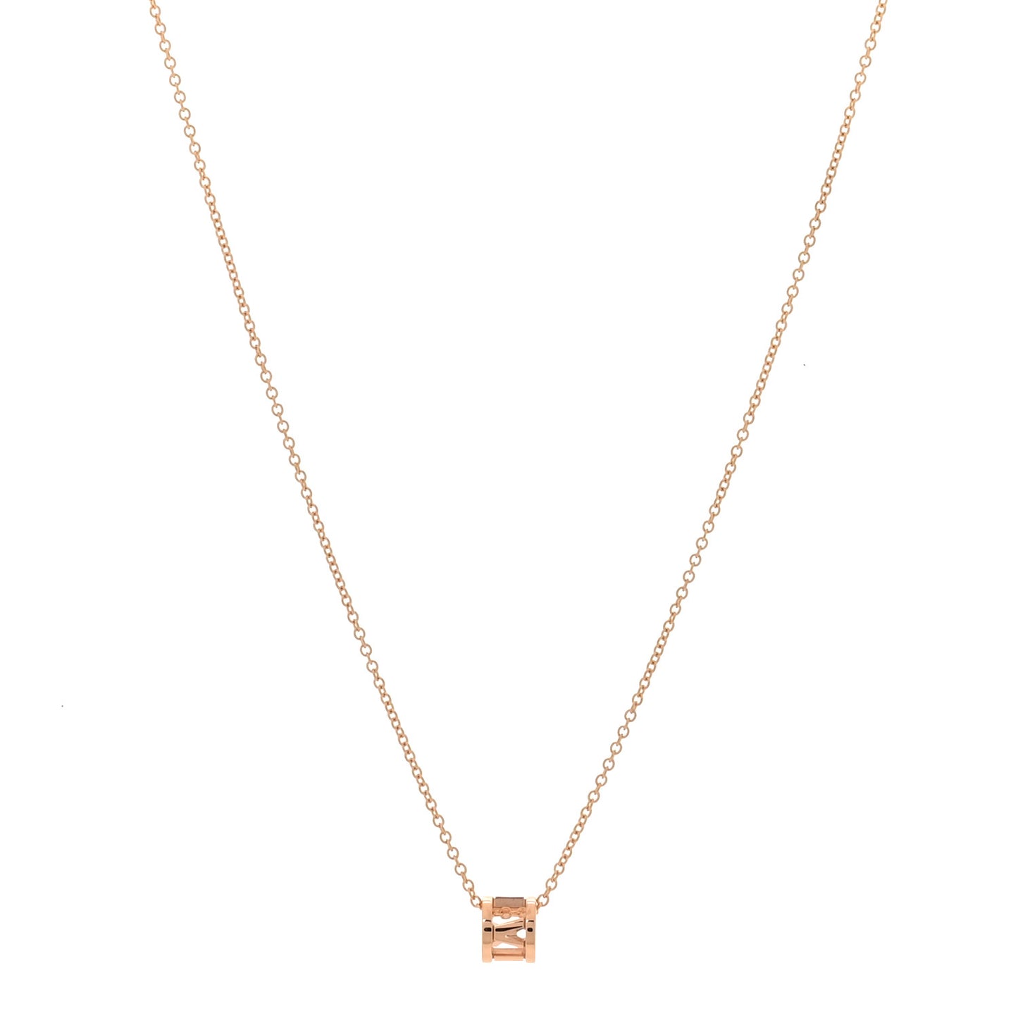 18K Rose Gold Atlas Open Pendant Necklace