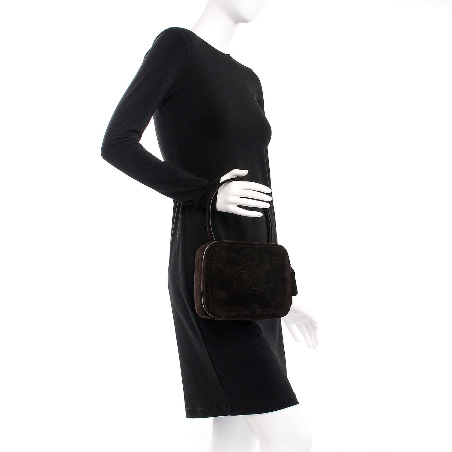 Suede Box Bag Dark Brown